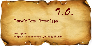 Tanács Orsolya névjegykártya