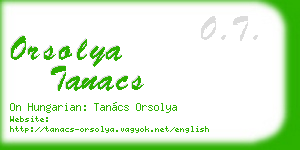 orsolya tanacs business card