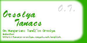 orsolya tanacs business card